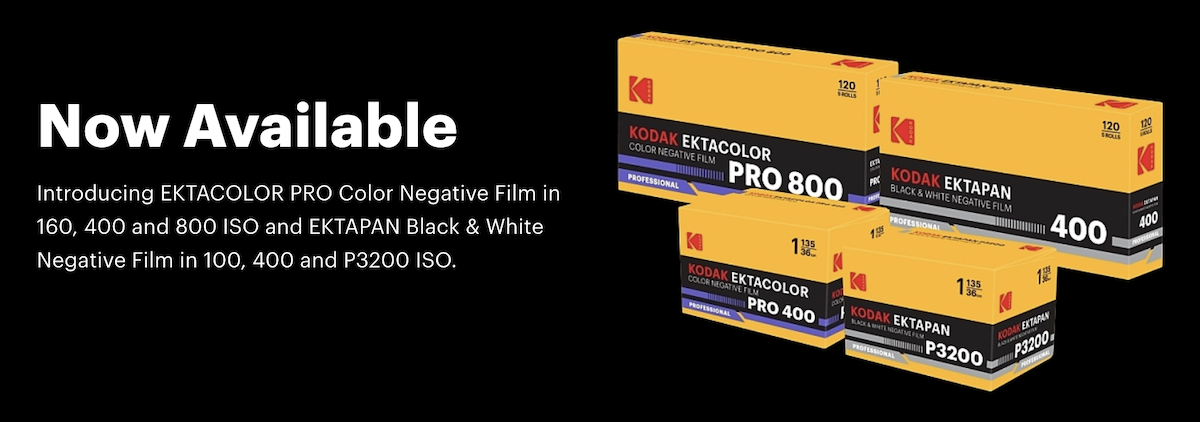 Kodak announced new Ektacolor Pro and Ektapan photographic film